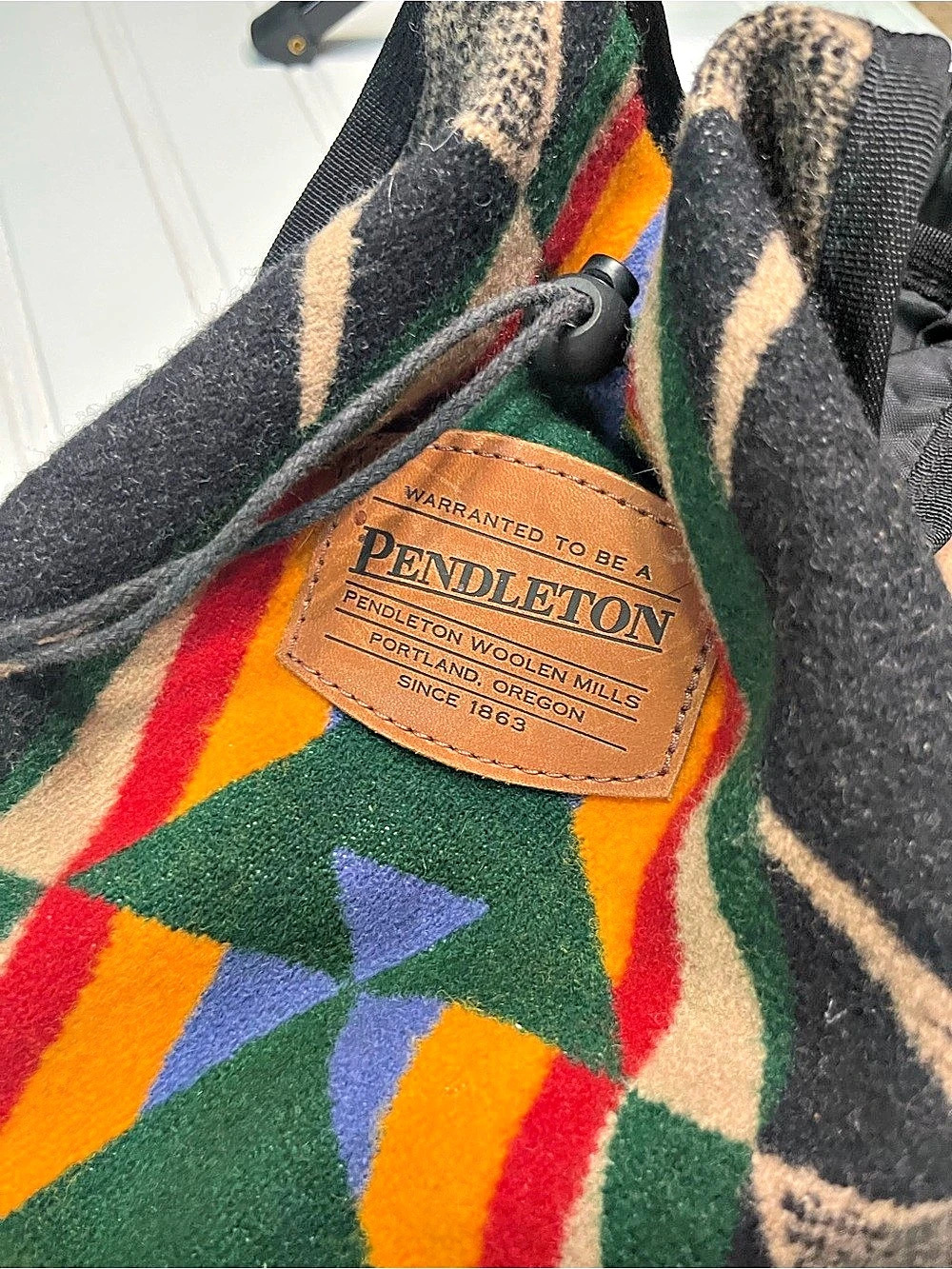 Pendleton Wool Geometric Backpack in Black & Multicolor - Picture 2 of 6